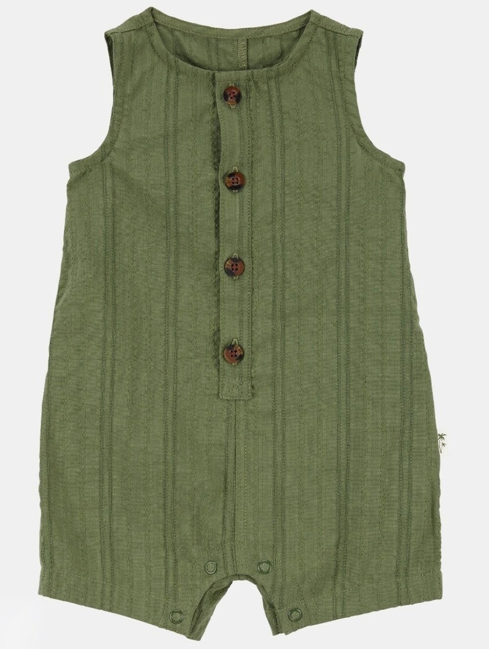4 for $20 - NWOT Carter's Olive Green Button-Front Baby Romper
